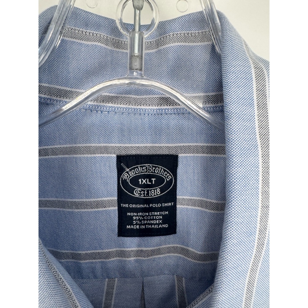 Brooks Brothers Original Polo Shirt XL Tall XLT Striped Long Sleeve Button Down - Picture 4 of 8